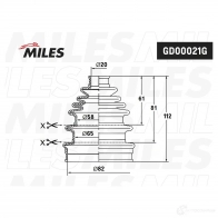 Пыльник шруса MILES 1438141268 RKL71 M GD00021G - Изображение 3