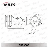 Пыльник шруса MILES GD00003 1438141267 23 4H9AF - Изображение 3