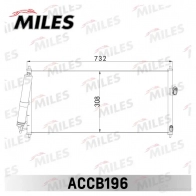 Радиатор кондиционера MILES ACCB196 Nissan Primera (P12) 3 2002 – 2008 KKZB U