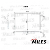 Радиатор кондиционера MILES 1420598800 2ET AEXI ACCB157 - Изображение 3
