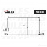 Радиатор кондиционера MILES 1436965936 ACCB148 WEZE X - Изображение 3