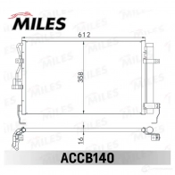 Радиатор кондиционера MILES 1436965935 ACCB140 HSZ6F2 2