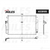 Радиатор кондиционера MILES D PNYNIN ACCB105 1420598788 - Изображение 3