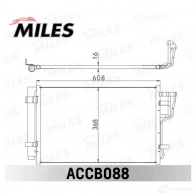 Радиатор кондиционера MILES QYBK H40 Kia CeeD ACCB088