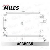 Радиатор кондиционера MILES K2W7U AU Kia Sportage 2 (KM) Кроссовер 2.0 CRDi 150 л.с. 2007 – 2024 ACCB065