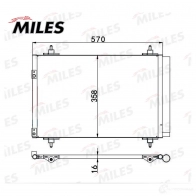 Радиатор кондиционера MILES 7YM0JQ D 1420598737 ACCB038 - Изображение 3