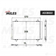Радиатор кондиционера MILES ACCB022 1420598721 O4EZVB A - Изображение 3