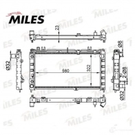 Радиатор охлаждения двигателя MILES 1438141274 V D5IO ACRM530 - Изображение 3