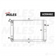 Радиатор охлаждения двигателя MILES ACRM482 T U8VU 1420599236