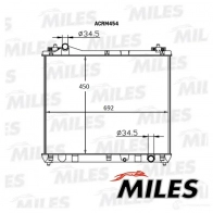 Радиатор охлаждения двигателя MILES ACRM454 PB EH7 1436966059 - Изображение 3