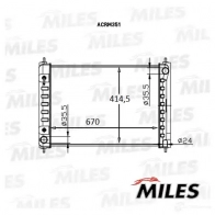 Радиатор охлаждения двигателя MILES 1436966049 EEJ6 YSW ACRM203 - Изображение 3