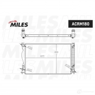 Радиатор охлаждения двигателя MILES 1420675023 ACRM180 LO CRE - Изображение 3
