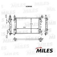 Радиатор охлаждения двигателя MILES ACRM149 KRK IG 1420675045 - Изображение 3