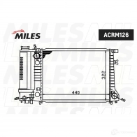 Радиатор охлаждения двигателя MILES 1420599209 3W0HP B3 ACRM126 - Изображение 3