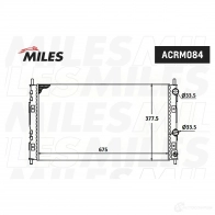 Радиатор охлаждения двигателя MILES ACRM084 1420599196 0WM 6X - Изображение 3