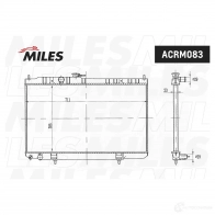 Радиатор охлаждения двигателя MILES 1420675198 ACRM083 PGH4 SU - Изображение 3