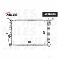 Радиатор охлаждения двигателя MILES ACRM020 6 O5VN 1420599157 - Изображение 3