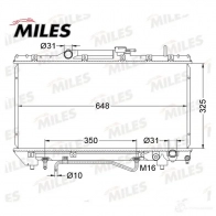 Радиатор охлаждения двигателя MILES 1438141279 ACRB592 L6SJGB I - Изображение 3