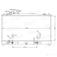 Радиатор охлаждения двигателя MILES ACRB473 IG3X I1 1436966004 - Изображение 3