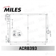 Радиатор охлаждения двигателя MILES 1436965988 P1D 4O ACRB393