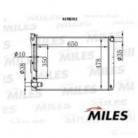 Радиатор охлаждения двигателя MILES BUS YB 1420675684 ACRB392 - Изображение 3