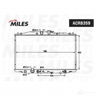 Радиатор охлаждения двигателя MILES ACRB359 1420599102 4QYM CT - Изображение 3