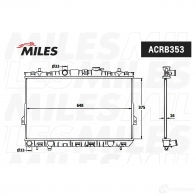 Радиатор охлаждения двигателя MILES V9C7 P ACRB353 1420599090 - Изображение 3