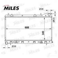 Радиатор охлаждения двигателя MILES S1 78W 1438141280 ACRB316 - Изображение 3