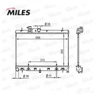 Радиатор охлаждения двигателя MILES ACRB301 1438141282 03U 9XC - Изображение 3