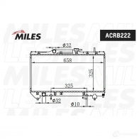 Радиатор охлаждения двигателя MILES ACRB222 1420599064 72UU 7B2 - Изображение 3