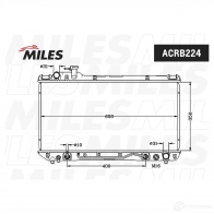 Радиатор охлаждения двигателя MILES B 1TXM 1420599067 ACRB224 - Изображение 3