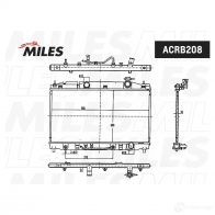 Радиатор охлаждения двигателя MILES 1420675815 BNE G5L ACRB208 - Изображение 3