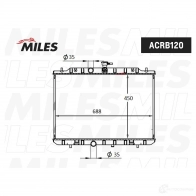 Радиатор охлаждения двигателя MILES 1420598980 HWG5K RP ACRB120 - Изображение 3