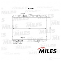 Радиатор охлаждения двигателя MILES 3R50 Q0L ACRB101 1420676088 - Изображение 3