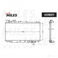 Радиатор охлаждения двигателя MILES 1420598846 FU697 QX ACRB011 - Изображение 3