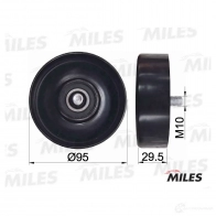 Паразитный ролик приводного ремня MILES AG03496 1438141369 M6H B9 - Изображение 2