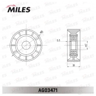 Паразитный ролик приводного ремня MILES AG03471 QNJD XP 1436966235 - Изображение 2