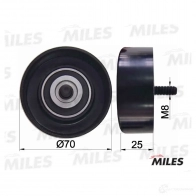 Паразитный ролик приводного ремня MILES OH4JN KR 1420599173 AG03080 - Изображение 2