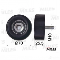 Паразитный ролик приводного ремня MILES AG03010 L PUCF 1420599280 - Изображение 2