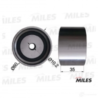 Паразитный ролик ремня ГРМ MILES 1B1CM U 1420599172 AG02065 - Изображение 2