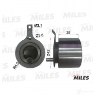 Натяжной ролик ГРМ MILES R9GRG DD AG02006 1420599167 - Изображение 2