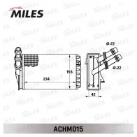 Радиатор печки, теплообменник MILES O KYBP 1420598830 ACHM015 - Изображение 4