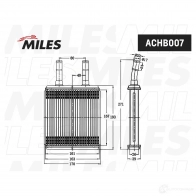 Радиатор печки, теплообменник MILES 7LWJZ W 1420598807 ACHB007 - Изображение 3