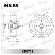 Тормозной барабан MILES 1420602206 K110742 T 63B9 - Изображение 2