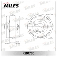 Тормозной барабан MILES 1420602208 LJO QK K110735 - Изображение 2