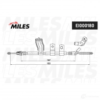 Трос ручника MILES 1437172960 EI000180 Z7 P9AJ - Изображение 2