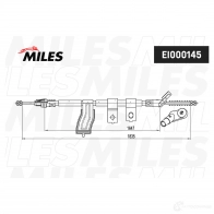 Трос ручника MILES UK CN3B0 1437172967 EI000145 - Изображение 2