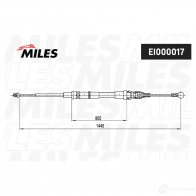 Трос ручника MILES 1437173002 EI000017 46KG0 31 - Изображение 2