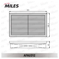 Воздушный фильтр MILES 1420624917 I66 FS AFAU312 - Изображение 3