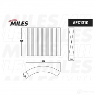 Салонный фильтр MILES 678V C AFW1310 1420621529 - Изображение 2